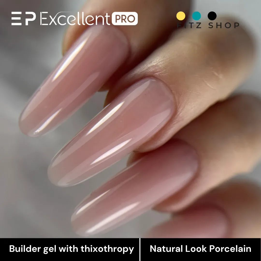 Stylizacja paznokci Excellent PRO - Excellent PRO Builder Gel With Thixotropy Natural Look Porcelain 15g